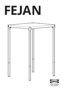 मैनुअल IKEA FEJAN बॉर टेबल