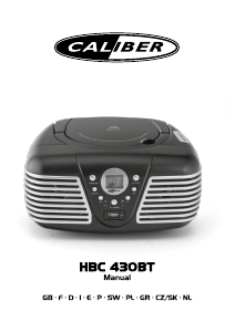 Instrukcja Caliber HBC430BT Zestaw stereo
