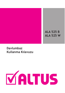 Kullanım kılavuzu Altus ALA 525 B Davlumbaz