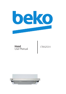 Manual BEKO CTB 6253 X Cooker Hood