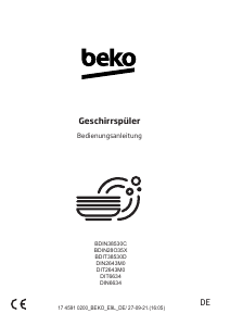 Bedienungsanleitung BEKO DIN6634 Geschirrspüler