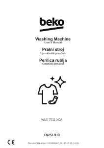 Priručnik BEKO WUE 7511 X0A Stroj za pranje rublja
