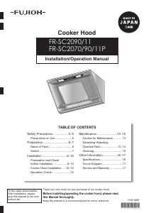 Handleiding Fujioh FR-SC2090/11 Afzuigkap