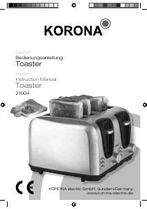 Bruksanvisning Korona 21004 Brödrost