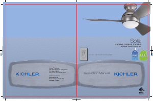 Handleiding Kichler 330152SBK Sola Plafondventilator