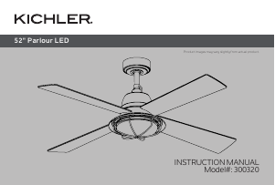 Mode d’emploi Kichler 300320DBK Parlour Ventilateur de plafond