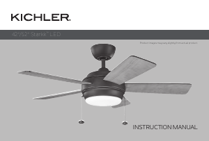 Manual Kichler 330171PN Starkk Ceiling Fan