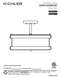 Handleiding Kichler 38171 Barrington Lamp