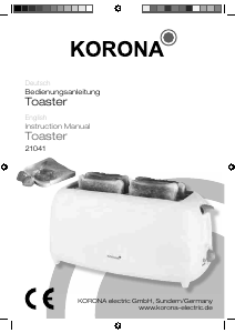Bruksanvisning Korona 21041 Brödrost