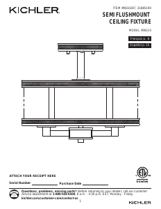 Handleiding Kichler 38213 Angelica Lamp