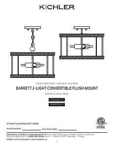 Manual de uso Kichler 38245 Barrett Lámpara