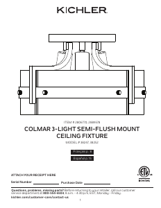 Handleiding Kichler 38247 Colmar Lamp