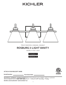 Handleiding Kichler 37521 Rosburg Lamp