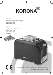 Bruksanvisning Korona 21050 Brödrost
