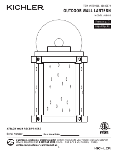 Handleiding Kichler 39495 Barrington Lamp