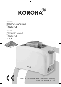 Bruksanvisning Korona 21051 Brödrost