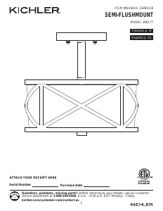 Handleiding Kichler 38177 Edenbrook Lamp