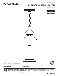 Handleiding Kichler 39535 Linford Lamp