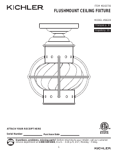 Handleiding Kichler 38229 Watchgrove Lamp