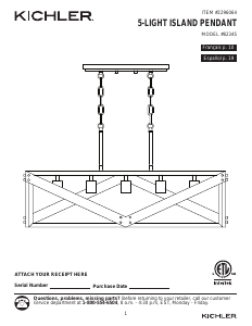 Handleiding Kichler 82345 Barrington Lamp