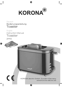 Bruksanvisning Korona 21113 Brödrost
