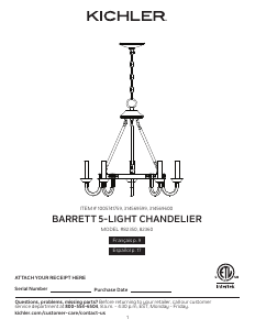 Handleiding Kichler 82350 Barrett Lamp