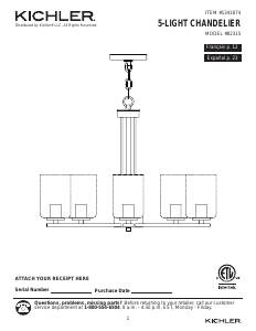 Handleiding Kichler 82315 Fontella Lamp