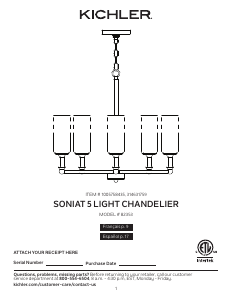 Mode d’emploi Kichler 82353 Soniat Lampe