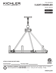 Handleiding Kichler 82333 Stetton Lamp