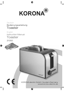 Bruksanvisning Korona 21350 Brödrost