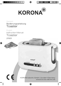 Bruksanvisning Korona 21501 Brödrost