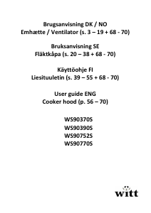 Brugsanvisning Witt WS90770S Emhætte