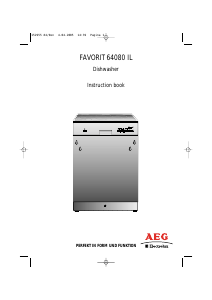 Manual AEG-Electrolux F64080ILB Dishwasher