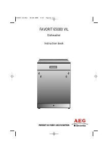 Manual AEG-Electrolux F65080VIL Dishwasher
