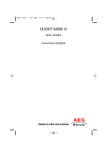 Mode d’emploi AEG-Electrolux F84980VI Lave-vaisselle