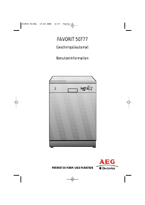 Bedienungsanleitung AEG-Electrolux F50777S Geschirrspüler