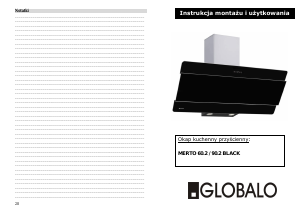 Instrukcja Globalo Merto 60.2 Black Okap kuchenny