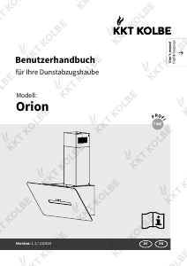 Bedienungsanleitung KKT Kolbe ORION6109W Dunstabzugshaube