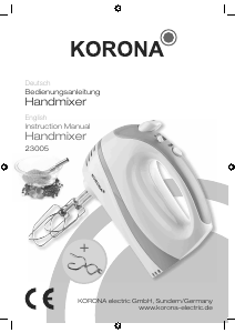 Bedienungsanleitung Korona 23005 Handmixer