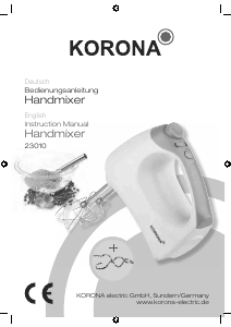 Bedienungsanleitung Korona 23010 Handmixer