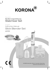 Bruksanvisning Korona 23701 Stavmixer