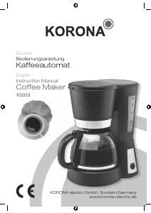 Bedienungsanleitung Korona 10203 Kaffeemaschine