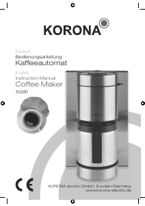Bedienungsanleitung Korona 10281 Kaffeemaschine