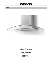 Käyttöohje SAVO C-6806-S Liesituuletin