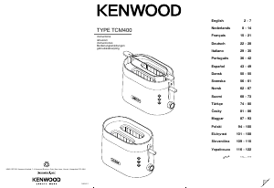 Kullanım kılavuzu Kenwood TCM401TT Ekmek kızartma makinesi