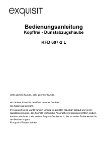 Bedienungsanleitung Exquisit KFD607-2 L Dunstabzugshaube