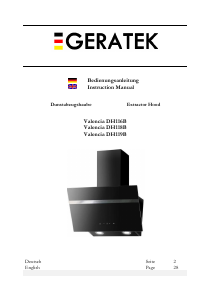Bedienungsanleitung Geratek Valencia DH116 Dunstabzugshaube
