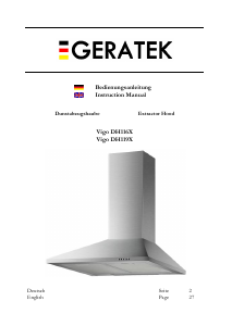 Bedienungsanleitung Geratek Vigo DH116X Dunstabzugshaube