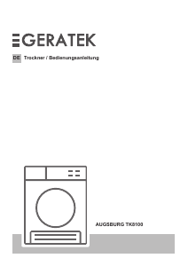 Bedienungsanleitung Geratek Augsburg TK8100 Trockner