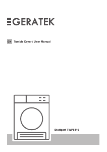 Manual Geratek Stuttgart TWP8110 Dryer